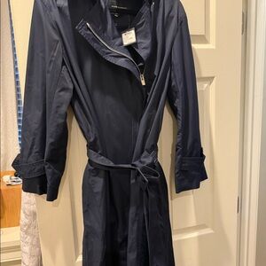 Club Monaco navy blue trench coat